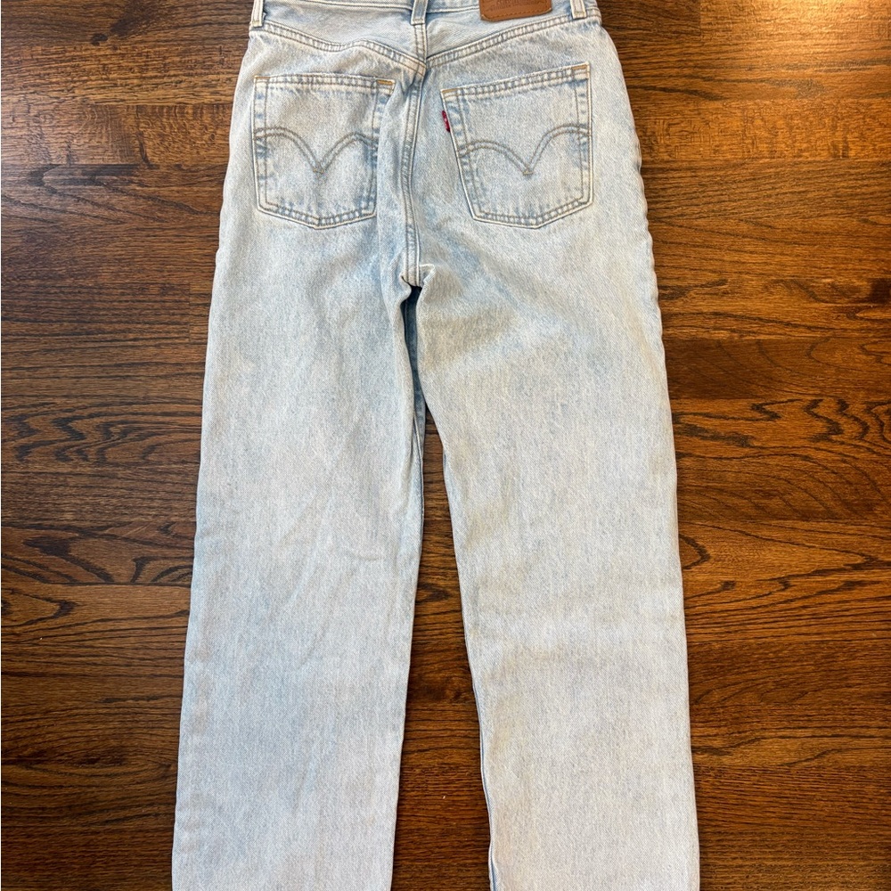 Levi's light Wash ribcage Straight ankle Jeans size 25 x 27 - Picture 4 of 5